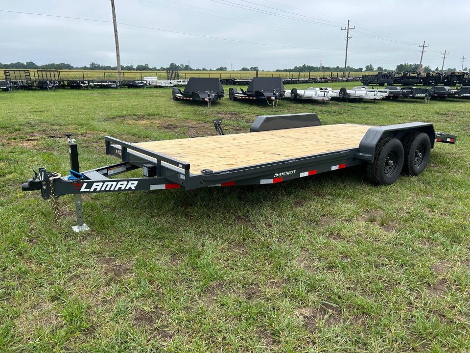 New 2026 Lamar 83x20 Tandem 10K Carhauler w/ 2' Dove & Slide In Ramps