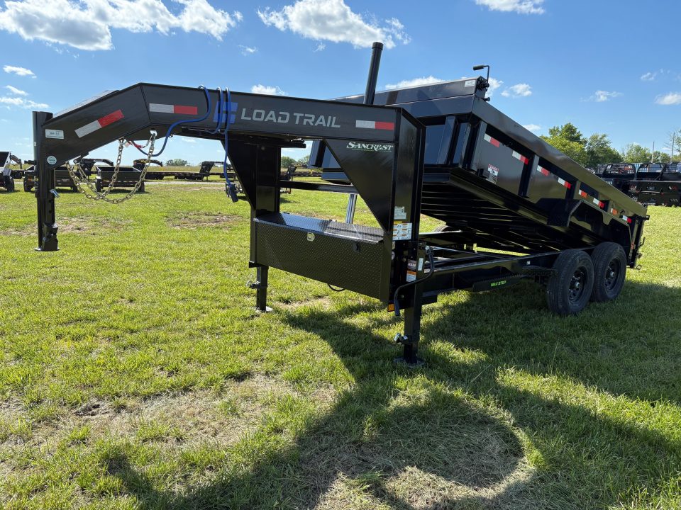 New 2026 Load Trail 83x14 Tandem 14K GN Dump Trailer W/ 2' Sides & Telescopic Hoist
