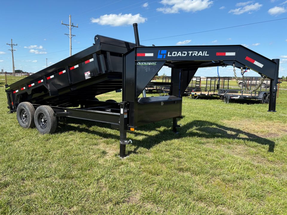 New 2026 Load Trail 83x14 Tandem 14K GN Dump Trailer W/ 2' Sides & Telescopic Hoist