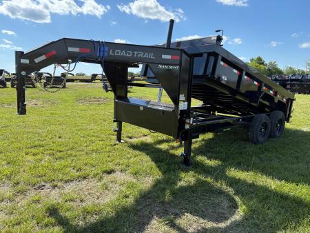 New 2026 Load Trail 83x14 Tandem 14K GN Dump Trailer W/ 2' Sides & Telescopic Hoist