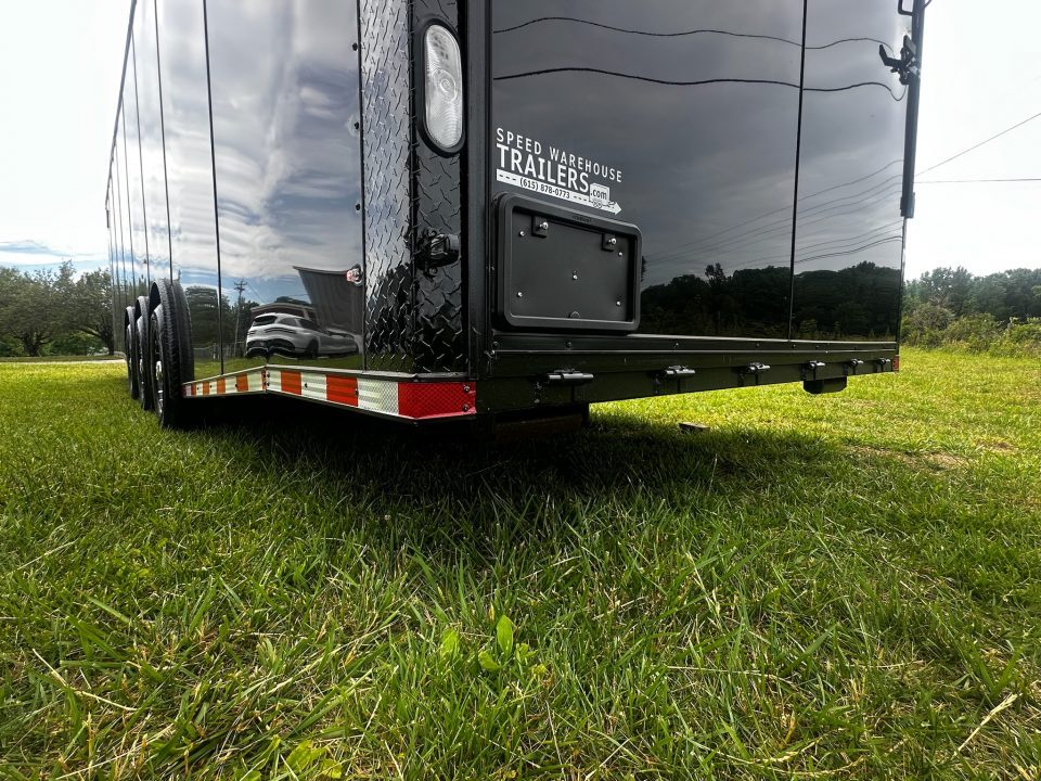 New 2026 Rock Solid Cargo 8.5x32 Race Trailer-Finished Interior-Triple 7000 TORSIONS -Carpet Walls-24ft Awning- Double Doors-E-Track-HD Ramp