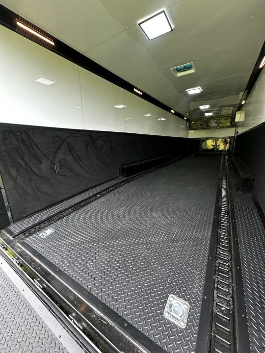 New 2026 Rock Solid Cargo 8.5x32 Race Trailer-Finished Interior-Triple 7000 TORSIONS -Carpet Walls-24ft Awning- Double Doors-E-Track-HD Ramp