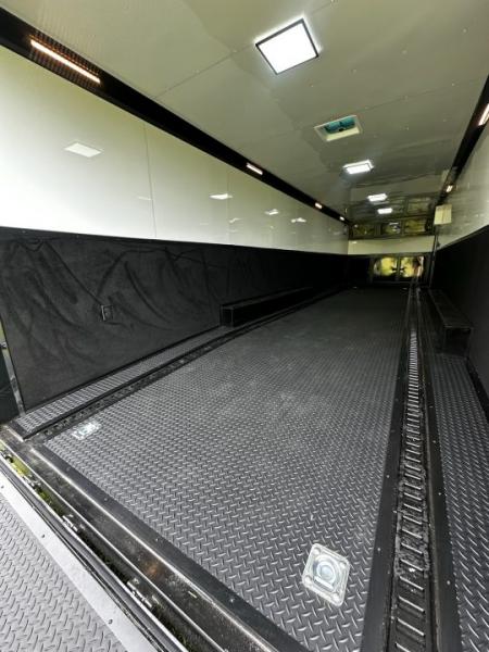 New 2026 Rock Solid Cargo 8.5x32 Race Trailer-Finished Interior-Triple 7000 TORSIONS -Carpet Walls-24ft Awning- Double Doors-E-Track-HD Ramp
