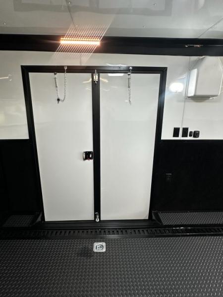New 2026 Rock Solid Cargo 8.5x32 Race Trailer-Finished Interior-Triple 7000 TORSIONS -Carpet Walls-24ft Awning- Double Doors-E-Track-HD Ramp