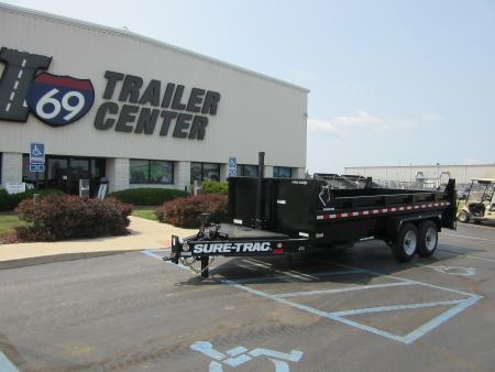 New 2026 Sure-Trac 7 x 16 ST-BTL8216-176 Telescopic Dump Trailer 17.6K / Solar Charger