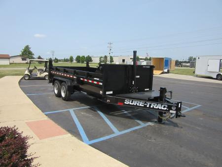 New 2026 Sure-Trac 7 x 16 ST-BTL8216-176 Telescopic Dump Trailer 17.6K / Solar Charger