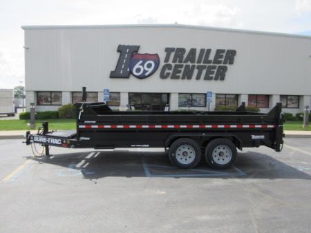 New 2026 Sure-Trac 7 x 16 ST-BTL8216-176 Telescopic Dump Trailer 17.6K / Solar Charger