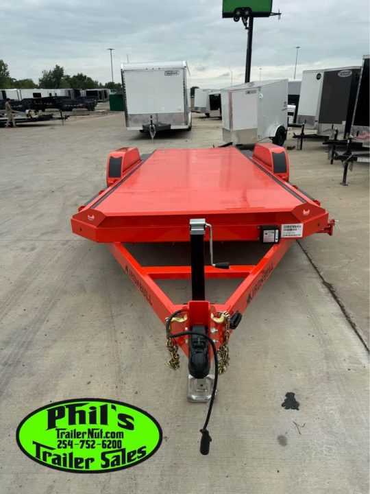 New Iron Bull 83X20 TILT TRAILER OPEN CAR HAULER STEEL DECK Equipment Trailer TILT TRAILER 5200LB AXLES