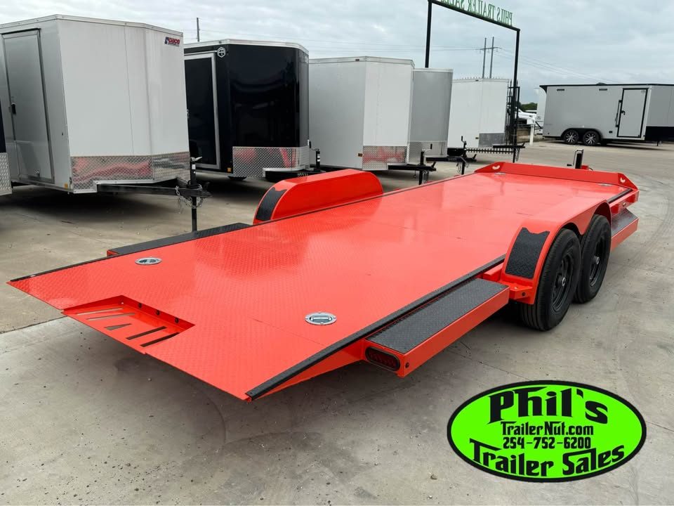 New Iron Bull 83X20 TILT TRAILER OPEN CAR HAULER STEEL DECK Equipment Trailer TILT TRAILER 5200LB AXLES
