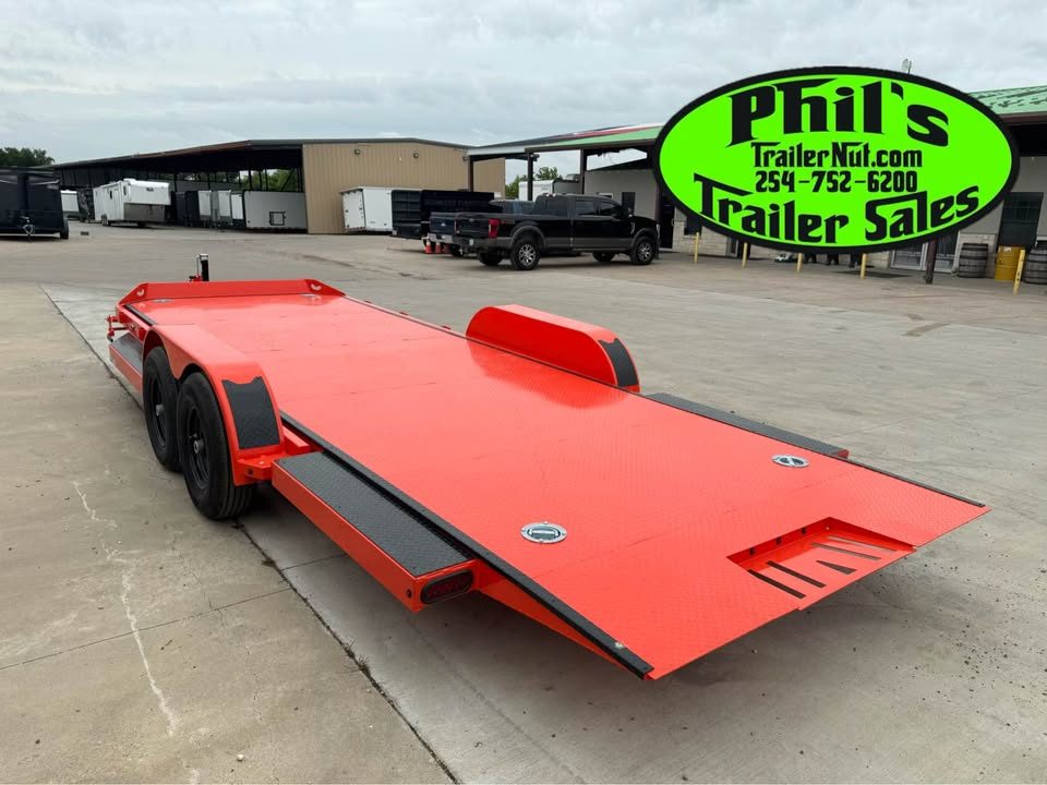 New Iron Bull 83X20 TILT TRAILER OPEN CAR HAULER STEEL DECK Equipment Trailer TILT TRAILER 5200LB AXLES