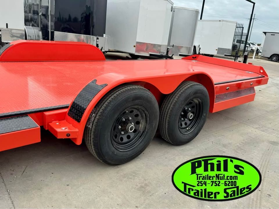 New Iron Bull 83X20 TILT TRAILER OPEN CAR HAULER STEEL DECK Equipment Trailer TILT TRAILER 5200LB AXLES