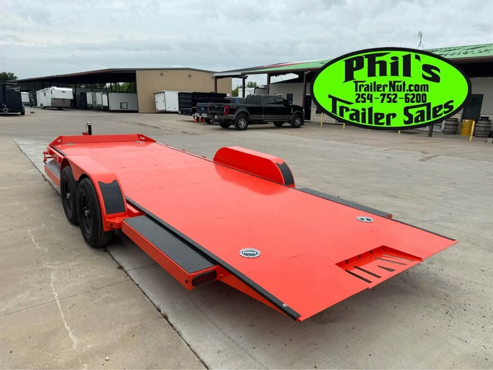 New Iron Bull 83X20 TILT TRAILER OPEN CAR HAULER STEEL DECK Equipment Trailer TILT TRAILER 5200LB AXLES