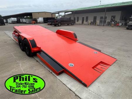 New Iron Bull 83X20 TILT TRAILER OPEN CAR HAULER STEEL DECK Equipment Trailer TILT TRAILER 5200LB AXLES