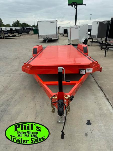 New Iron Bull 83X20 TILT TRAILER OPEN CAR HAULER STEEL DECK Equipment Trailer TILT TRAILER 5200LB AXLES