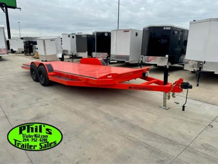 New Iron Bull 83X20 TILT TRAILER OPEN CAR HAULER STEEL DECK Equipment Trailer TILT TRAILER 5200LB AXLES