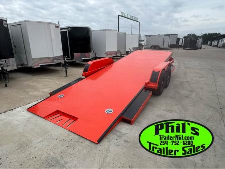 New Iron Bull 83X20 TILT TRAILER OPEN CAR HAULER STEEL DECK Equipment Trailer TILT TRAILER 5200LB AXLES