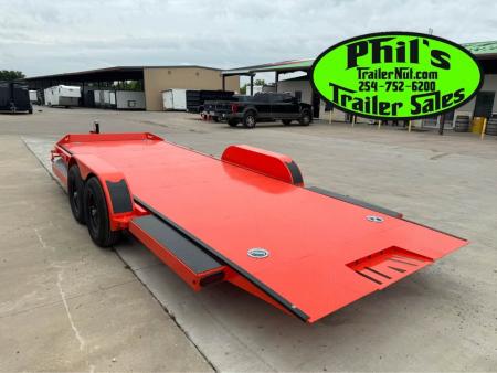 New Iron Bull 83X20 TILT TRAILER OPEN CAR HAULER STEEL DECK Equipment Trailer TILT TRAILER 5200LB AXLES