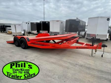 New Iron Bull 83X20 TILT TRAILER OPEN CAR HAULER STEEL DECK Equipment Trailer TILT TRAILER 5200LB AXLES