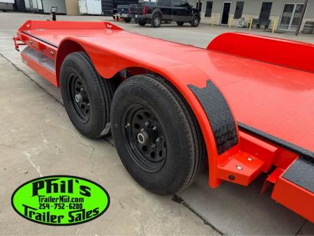New Iron Bull 83X20 TILT TRAILER OPEN CAR HAULER STEEL DECK Equipment Trailer TILT TRAILER 5200LB AXLES