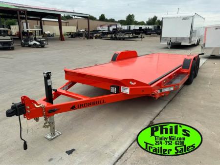 New Iron Bull 83X20 TILT TRAILER OPEN CAR HAULER STEEL DECK Equipment Trailer TILT TRAILER 5200LB AXLES
