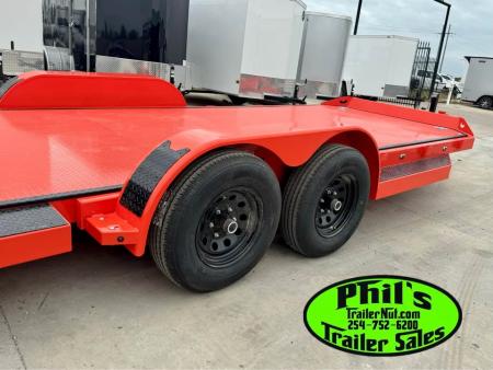 New Iron Bull 83X20 TILT TRAILER OPEN CAR HAULER STEEL DECK Equipment Trailer TILT TRAILER 5200LB AXLES