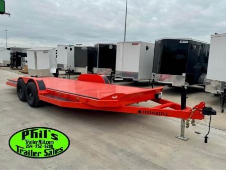 New Iron Bull 83X20 TILT TRAILER OPEN CAR HAULER STEEL DECK Equipment Trailer TILT TRAILER 5200LB AXLES