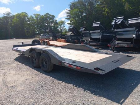 New 2026 IRON BULL Tilt Trailer / TWB Series / 102" x 20' (4' Stationary, 16' Tilt)/ 2-8,000# Electric Brake Axles / Toolbox / 215/75R17.5 Tires and wheels
