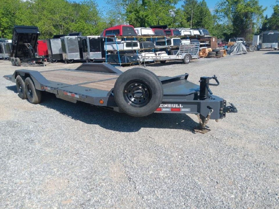 New 2026 IRON BULL Tilt Trailer / TWB Series / 102" x 20' (4' Stationary, 16' Tilt)/ 2-8,000# Electric Brake Axles / Toolbox / 215/75R17.5 Tires and wheels