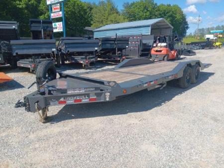 New 2026 IRON BULL Tilt Trailer / TWB Series / 102" x 20' (4' Stationary, 16' Tilt)/ 2-8,000# Electric Brake Axles / Toolbox / 215/75R17.5 Tires and wheels