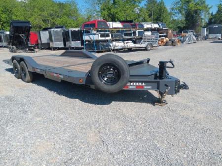 New 2026 IRON BULL Tilt Trailer / TWB Series / 102" x 20' (4' Stationary, 16' Tilt)/ 2-8,000# Electric Brake Axles / Toolbox / 215/75R17.5 Tires and wheels