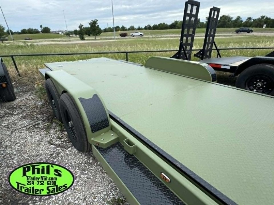 New Iron Bull 83X20 TILT TRAILER OPEN CAR HAULER STEEL DECK Equipment Trailer TILT TRAILER 5200LB AXLES