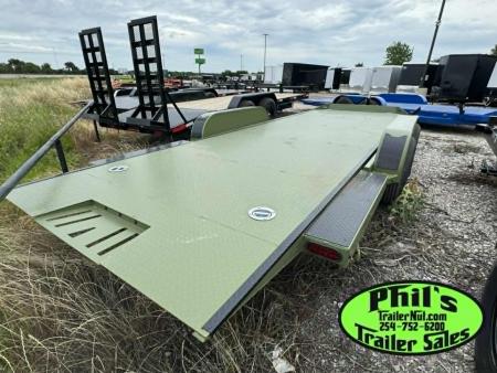New Iron Bull 83X20 TILT TRAILER OPEN CAR HAULER STEEL DECK Equipment Trailer TILT TRAILER 5200LB AXLES