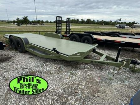 New Iron Bull 83X20 TILT TRAILER OPEN CAR HAULER STEEL DECK Equipment Trailer TILT TRAILER 5200LB AXLES