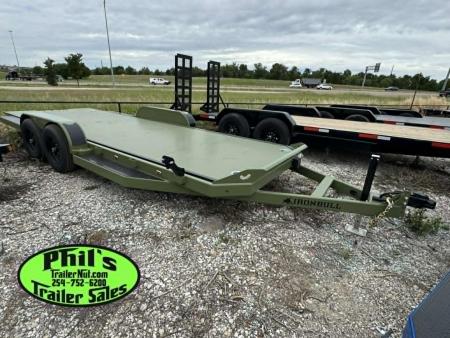 New Iron Bull 83X20 TILT TRAILER OPEN CAR HAULER STEEL DECK Equipment Trailer TILT TRAILER 5200LB AXLES