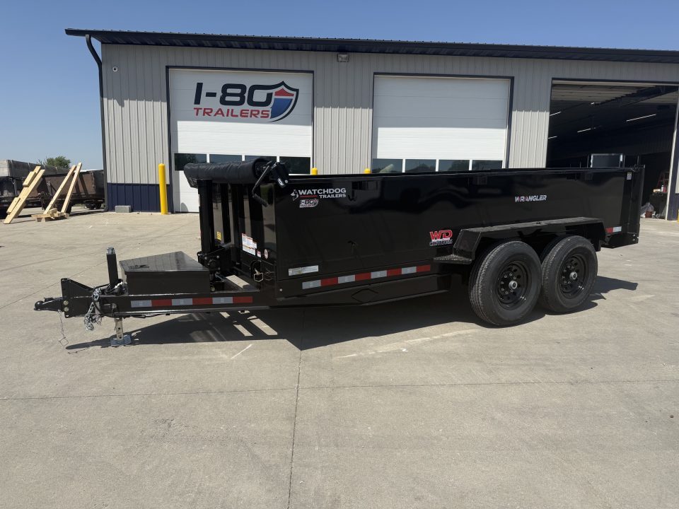 New 2026 Watchdog Black 7'x14' 14k Wrangler Dump Trailer