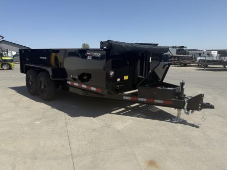 New 2026 Watchdog Black 7'x14' 14k Wrangler Dump Trailer