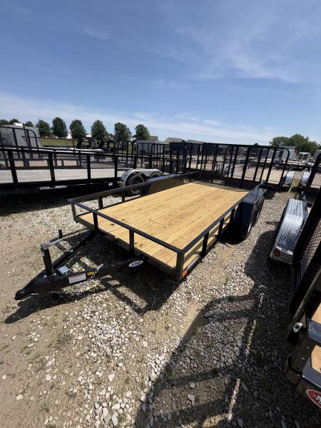 New 2026 AMO UT142 Utility Trailer 76X14 LOWSIDE TA (GVW:7000) BLACK