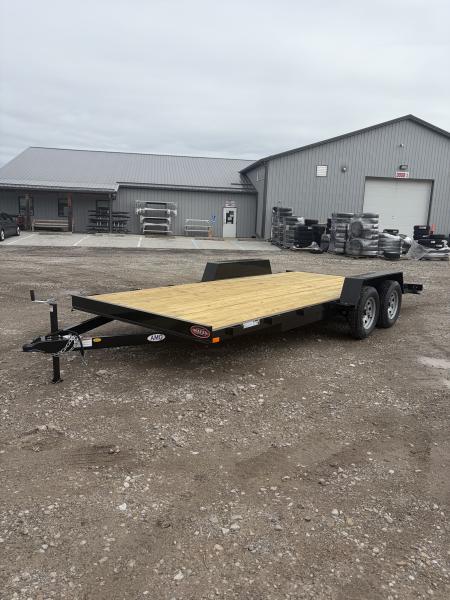 New 2026 AMO UT182 Car Hauler 82x18 TA DOVETAIL SLIDE IN RAMPS (GVW:7000) BLACK
