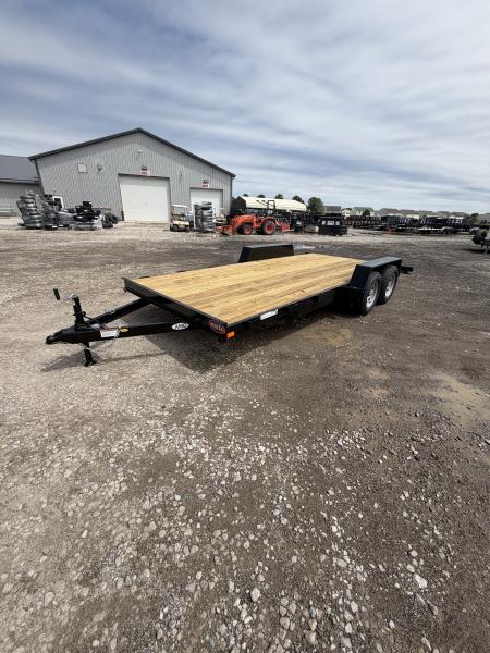 New 2026 AMO UT182 Car Hauler 82x18 TA DOVETAIL SLIDE IN RAMPS (GVW:7000) BLACK