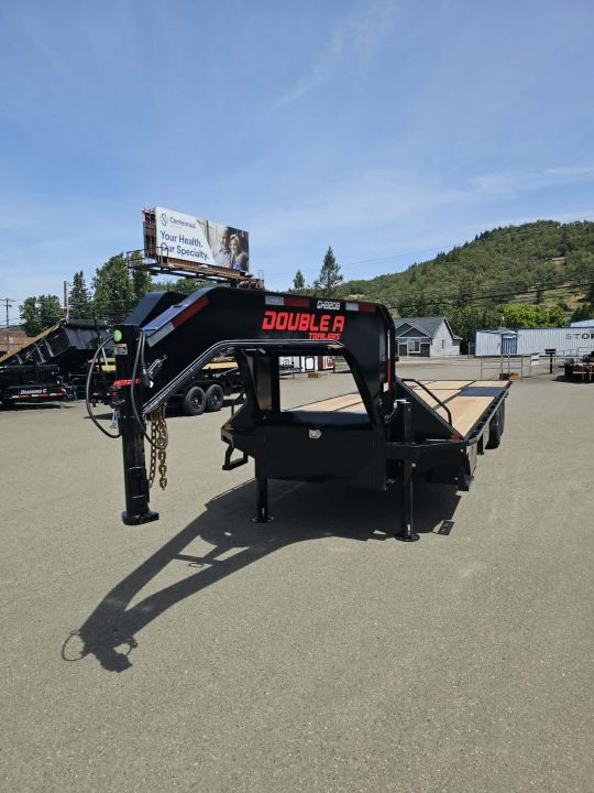 New 2027 Double A GHB208-30HBT GOOSENECK Equipment Trailer 30' W/HYDRAULIC DOVETAIL