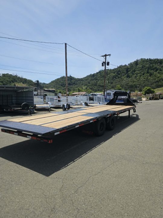 New 2027 Double A GHB208-30HBT GOOSENECK Equipment Trailer 30' W/HYDRAULIC DOVETAIL