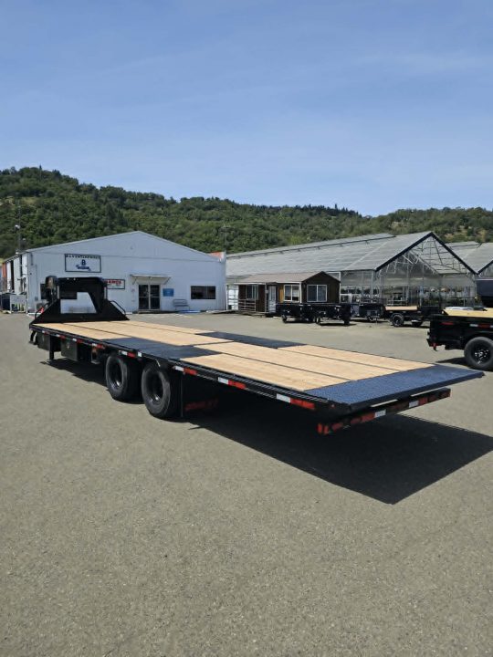 New 2027 Double A GHB208-30HBT GOOSENECK Equipment Trailer 30' W/HYDRAULIC DOVETAIL