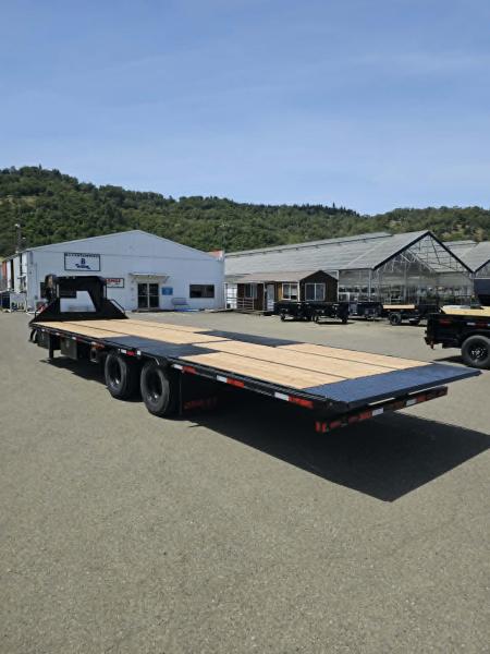 New 2027 Double A GHB208-30HBT GOOSENECK Equipment Trailer 30' W/HYDRAULIC DOVETAIL