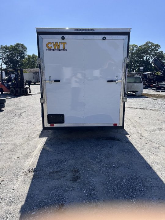 New 2026 Covered Wagon Trailers 6X12SA Cargo / Enclosed Trailer / Polycore White Exterior / Side Door with Bar Lock