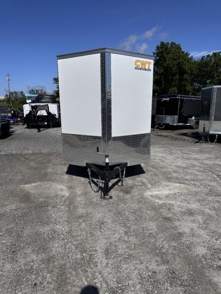 New 2026 Covered Wagon Trailers 6X12SA Cargo / Enclosed Trailer / Polycore White Exterior / Side Door with Bar Lock