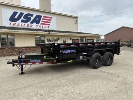 New 2026 Load Trail (SCRATCH AND DENT) (DEMO) 83x14 Low-Pro 14k w/2 Ft Sides & 7ga Floor Dump Trailer