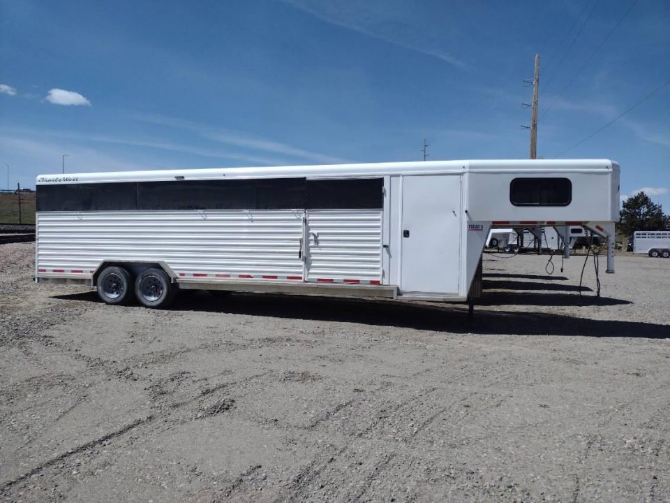 Used 2022 Trails West 28' Hotshot Stock / Stock Combo Trailer