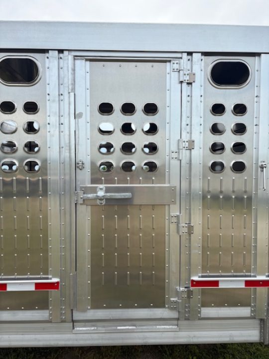 New 2027 EBY 6'11x24 Tandem 14K Livestock Trailer W/ Punch Sides & Floating Front Gate