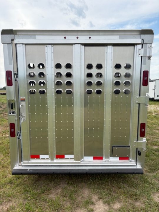 New 2027 EBY 6'11x24 Tandem 14K Livestock Trailer W/ Punch Sides & Floating Front Gate