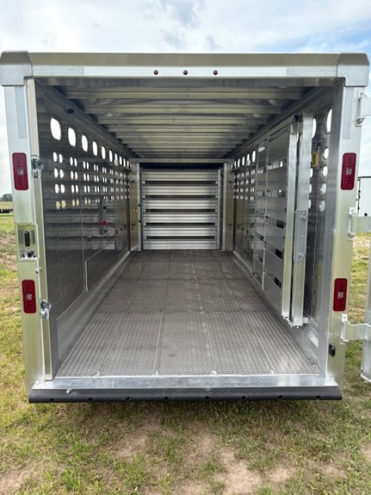 New 2027 EBY 6'11x24 Tandem 14K Livestock Trailer W/ Punch Sides & Floating Front Gate